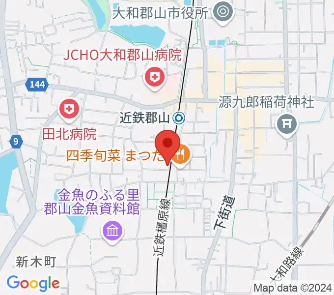 NMGレコーディングスタジオの地図