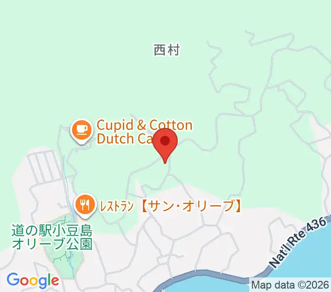 小豆島ペンション バァンキャトル・ウの地図