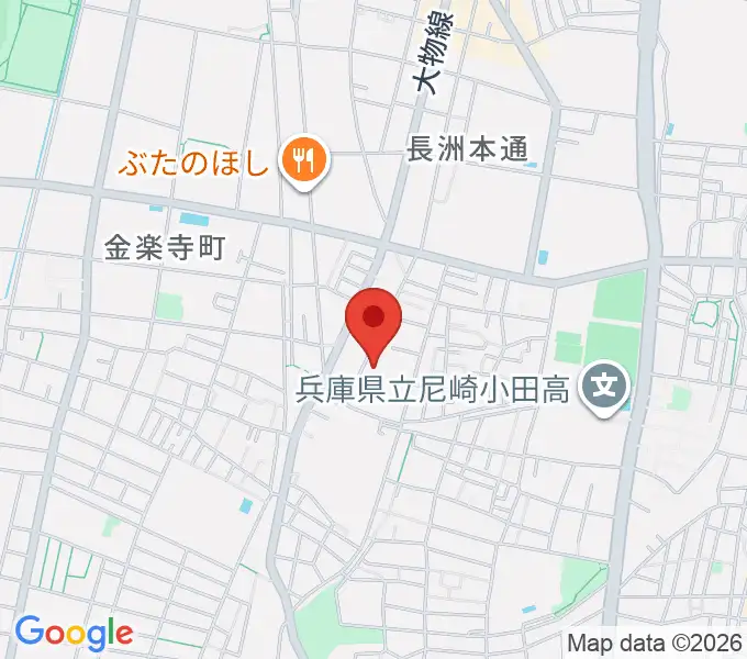 ピアノ工房関西の地図