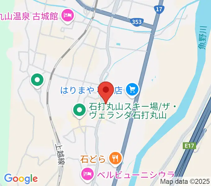 石打ワンダースリーの地図