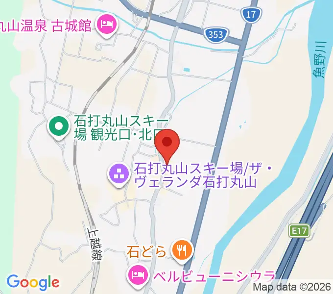石打ワンダースリーの地図