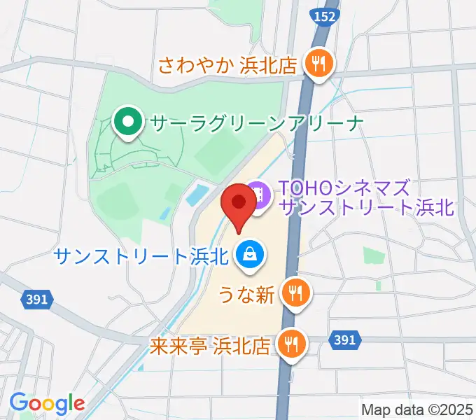 アオイ楽器店 サンストリート浜北センターの地図