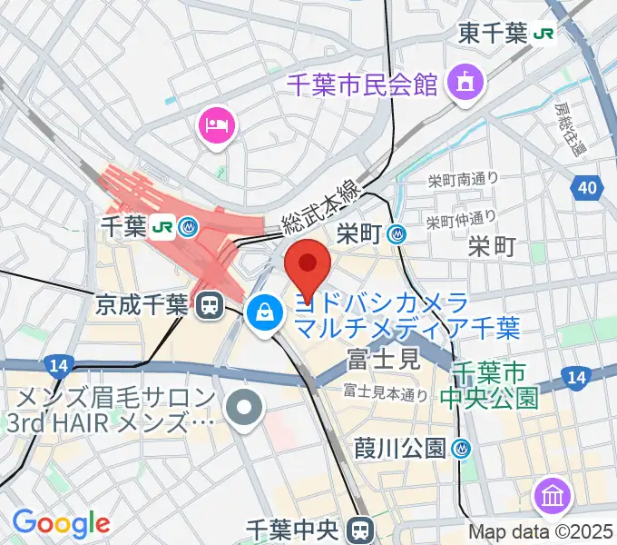 島村楽器 千葉店の地図