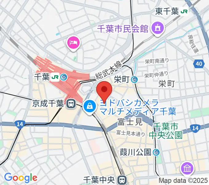 島村楽器 千葉店の地図