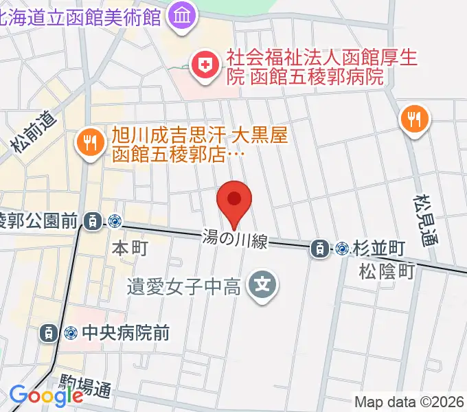 カワイ函館ショップの地図