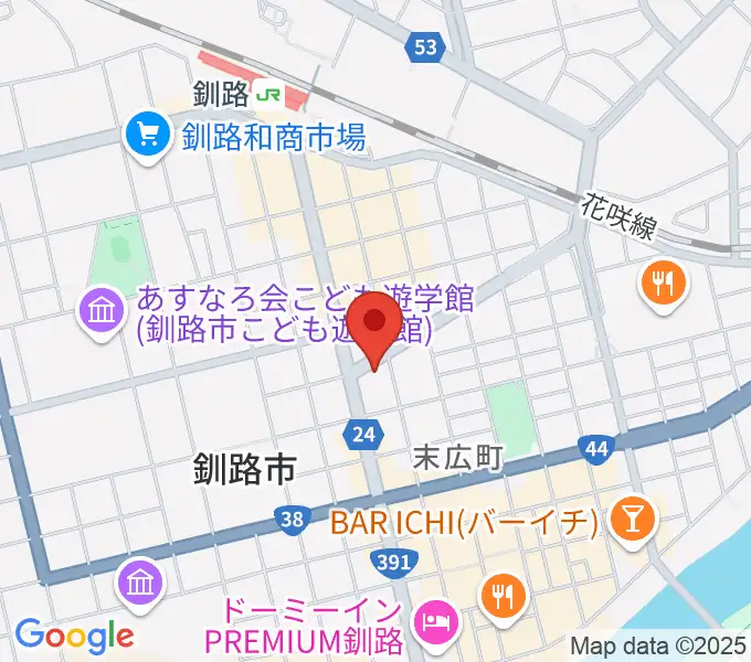 カワイ釧路店の地図