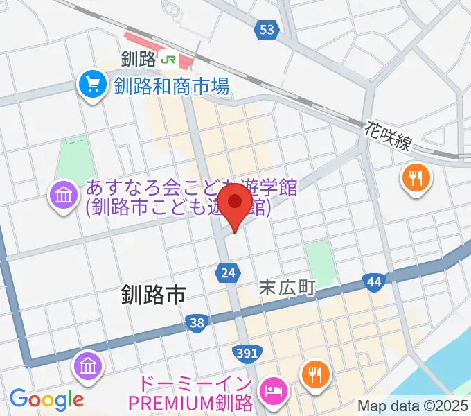カワイ釧路店の地図