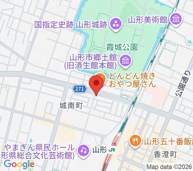 カワイ山形ショップの地図