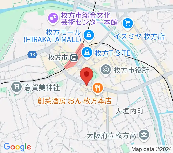 大東楽器 枚方店の地図