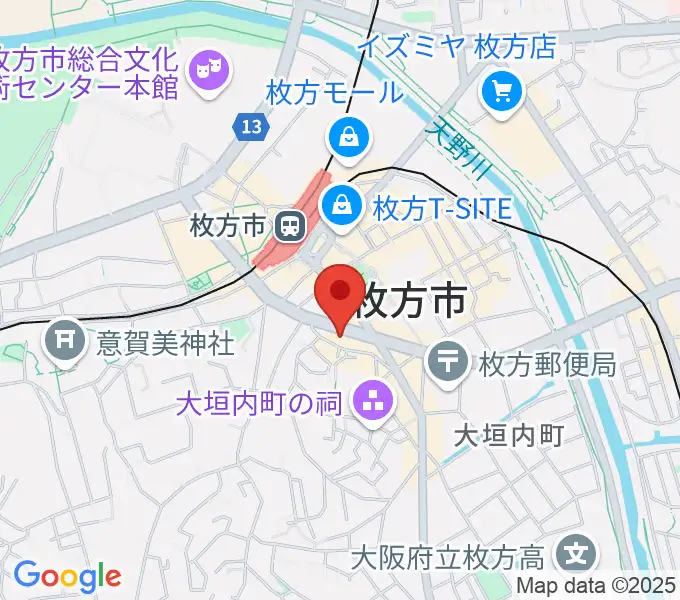 大東楽器 枚方店の地図