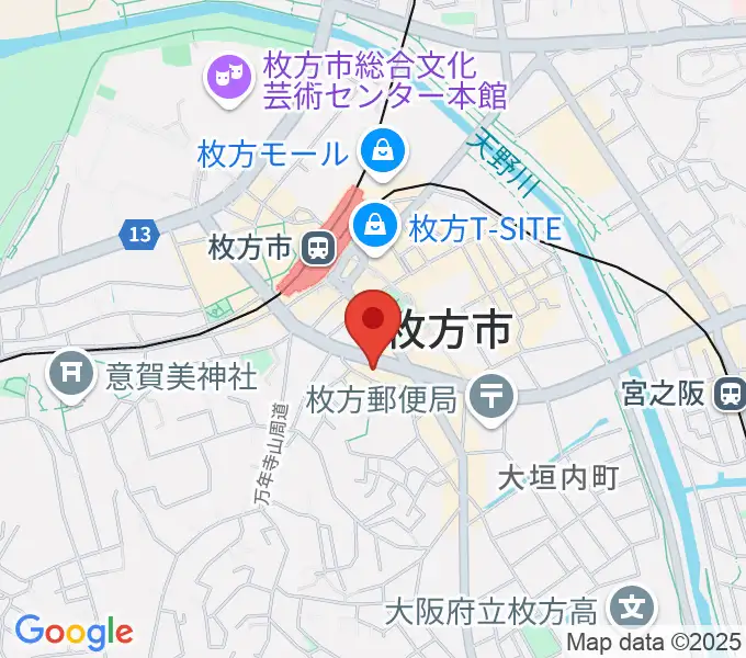大東楽器 枚方店の地図