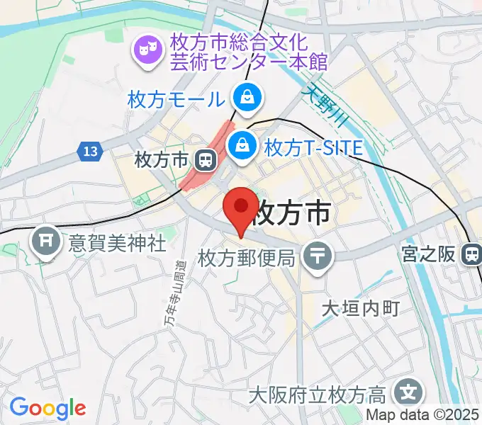 大東楽器 枚方店の地図