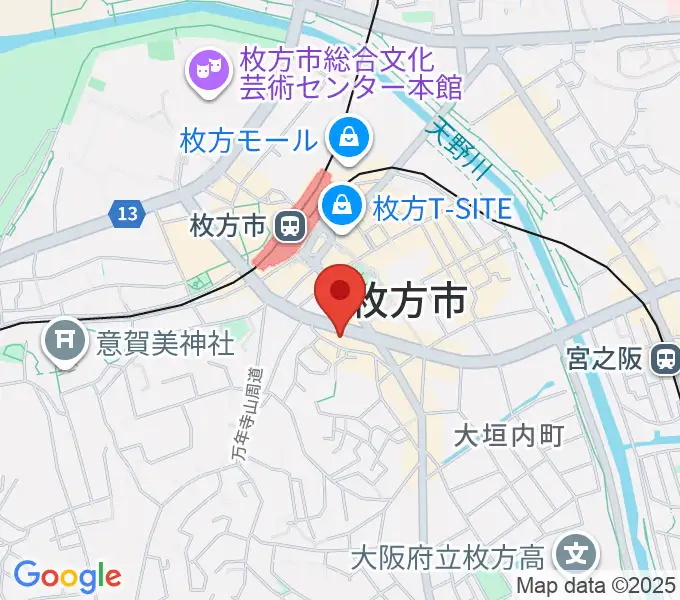 大東楽器 枚方店の地図