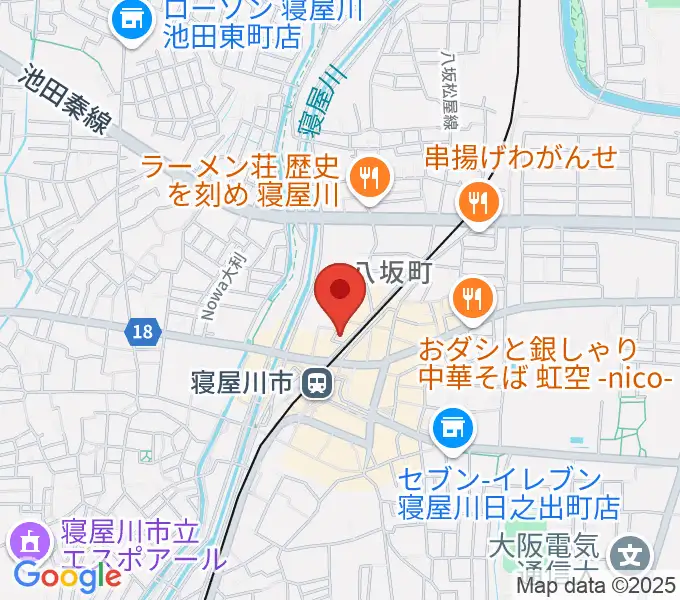 大東楽器 寝屋川店の地図