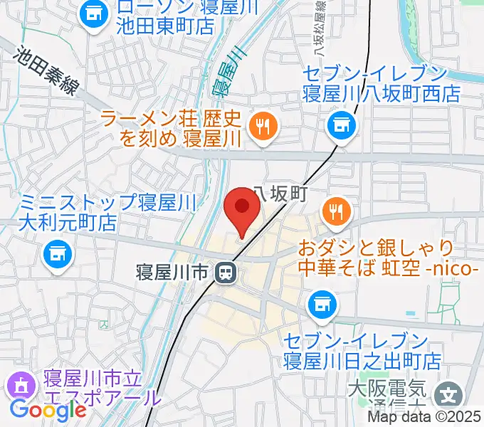 大東楽器 寝屋川店の地図