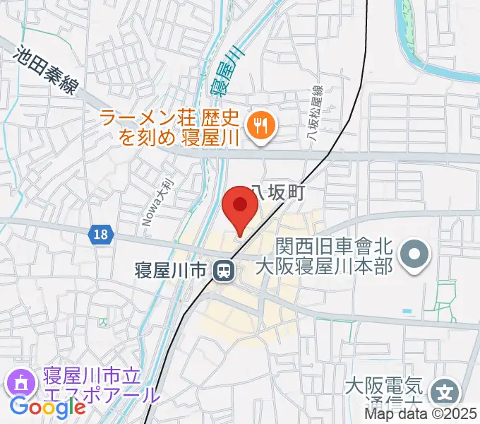 大東楽器 寝屋川店の地図