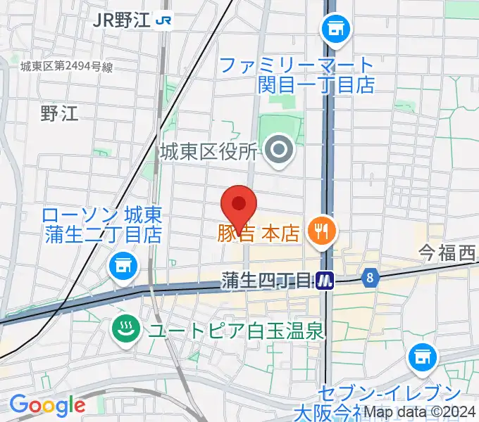 北出音楽事務所 KITADEホールの地図