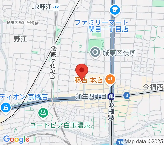 北出音楽事務所 KITADEホールの地図