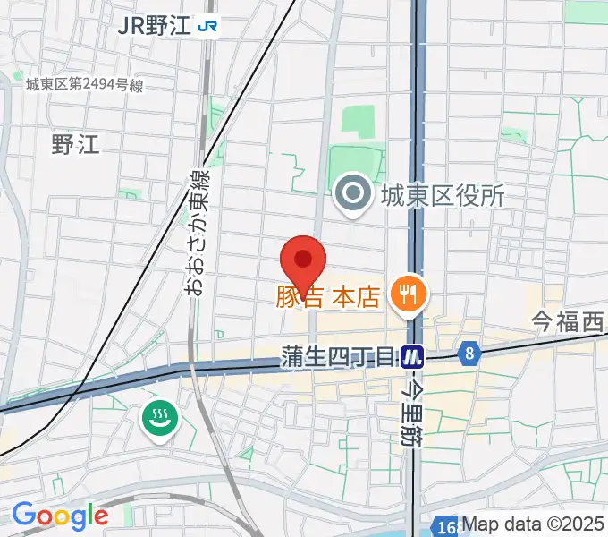 北出音楽事務所 KITADEホールの地図