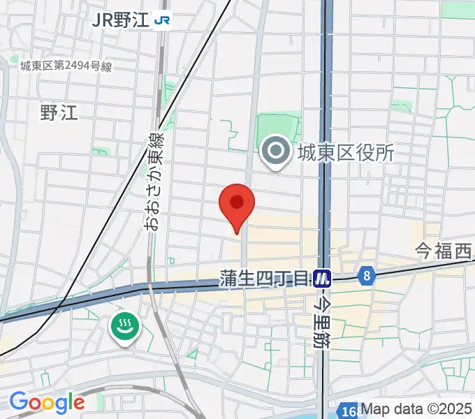 北出音楽事務所 KITADEホールの地図
