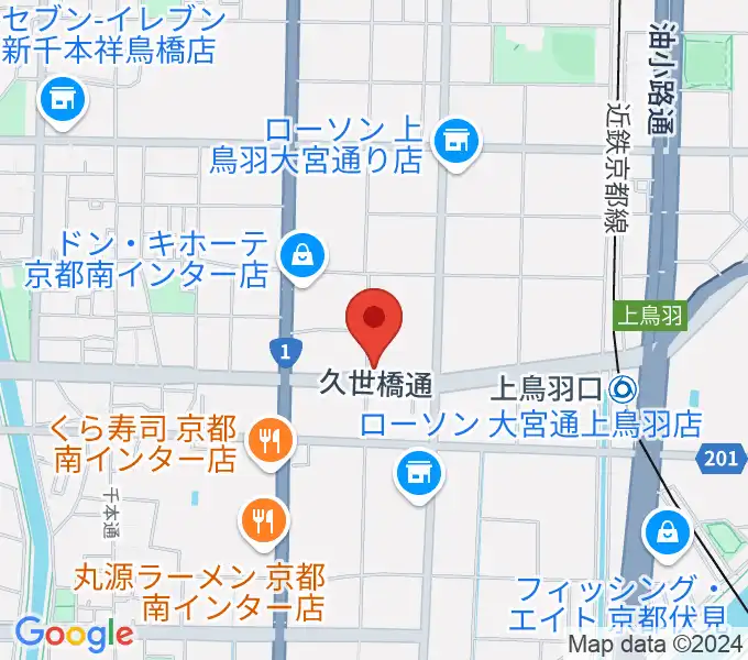 カワイ京都ショップの地図