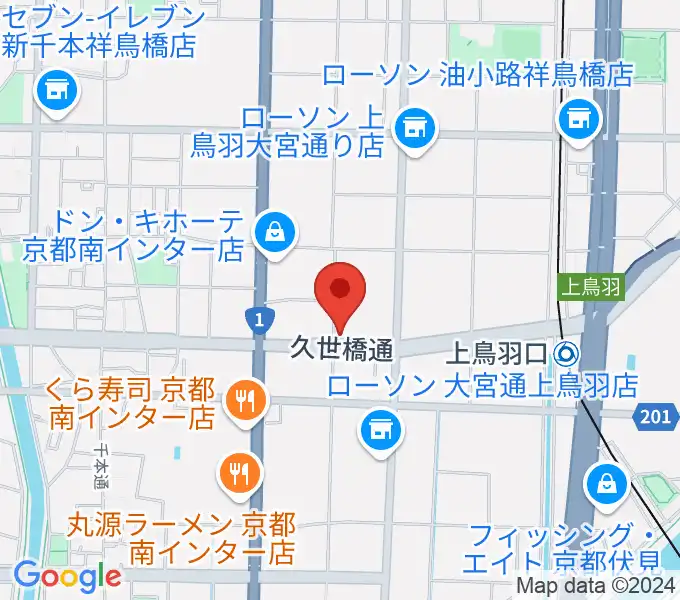 カワイ京都ショップの地図