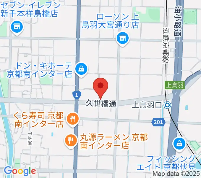 カワイ京都ショップの地図