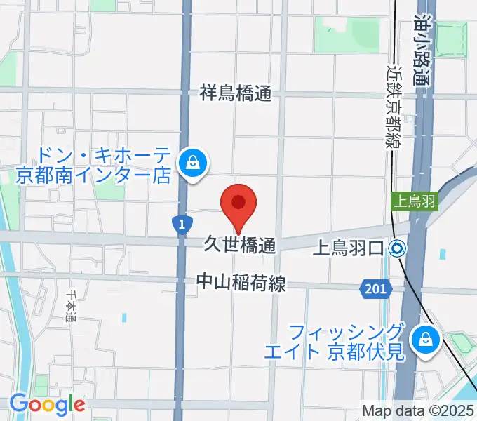 カワイ京都ショップの地図