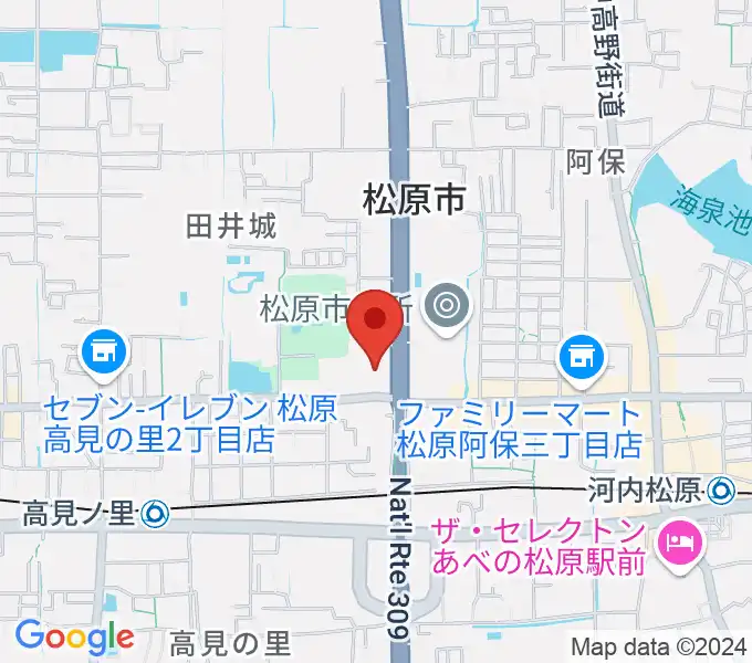 カワイ松原ショップの地図