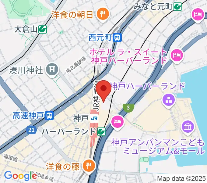 カワイ神戸ショップの地図