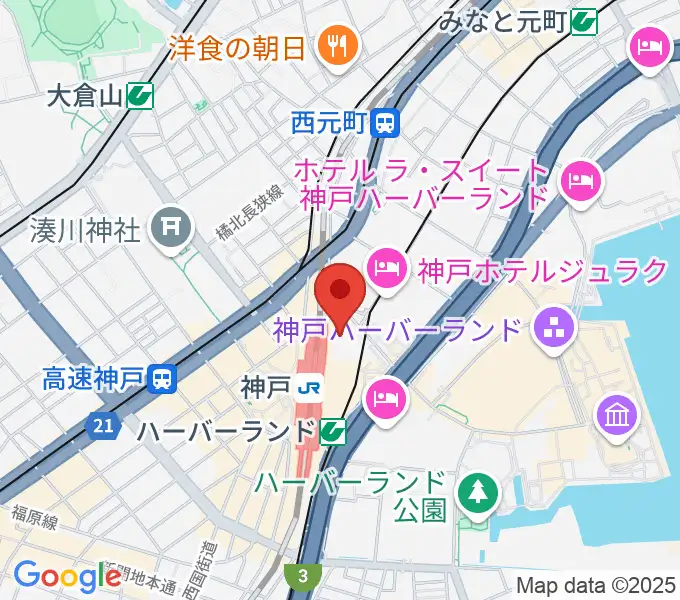 カワイ神戸ショップの地図