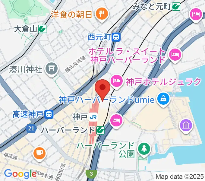 カワイ神戸ショップの地図