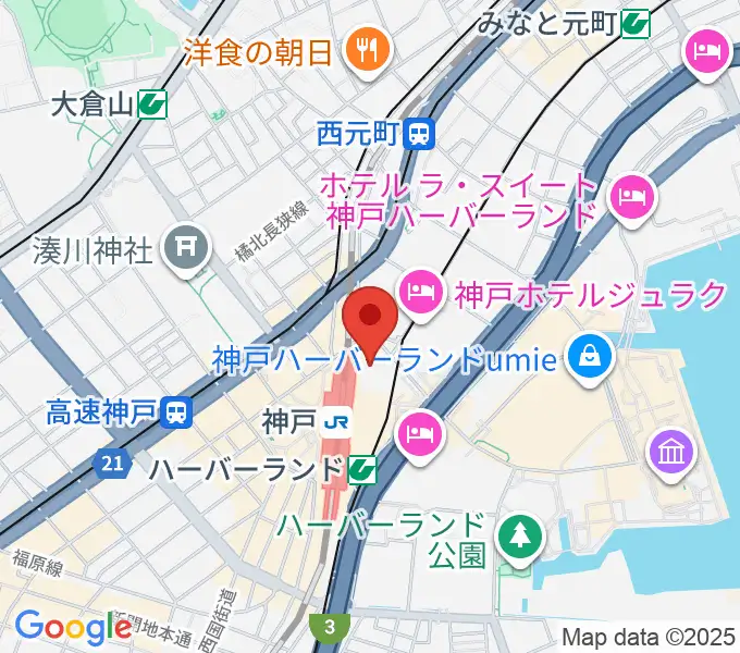カワイ神戸ショップの地図