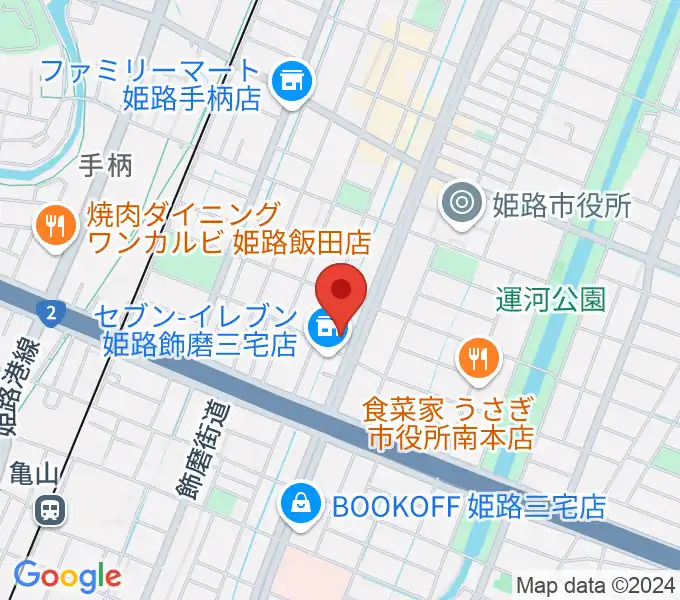 カワイ姫路ショップの地図