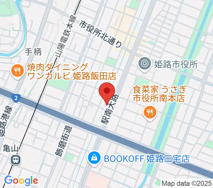 カワイ姫路ショップの地図