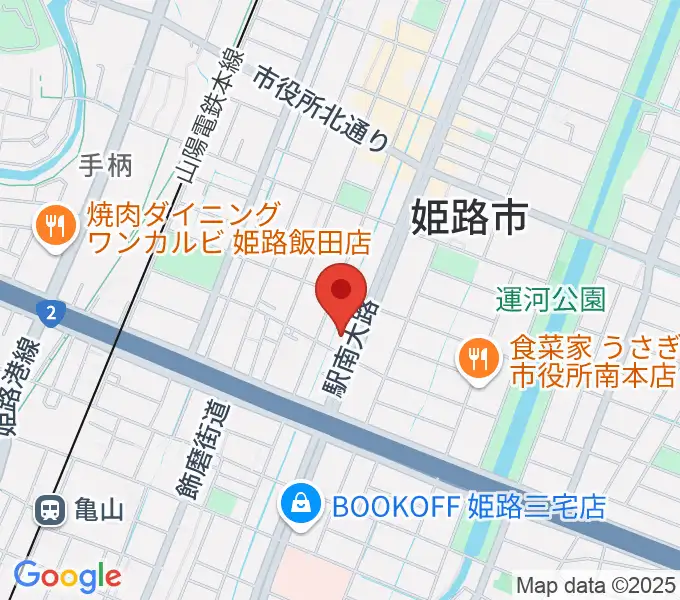 カワイ姫路ショップの地図