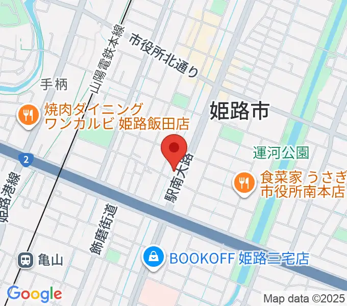 カワイ姫路ショップの地図