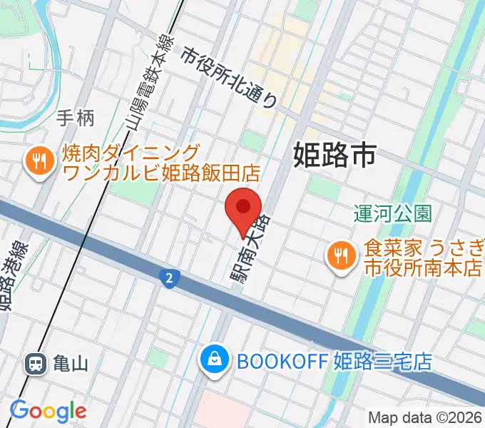 カワイ姫路ショップの地図