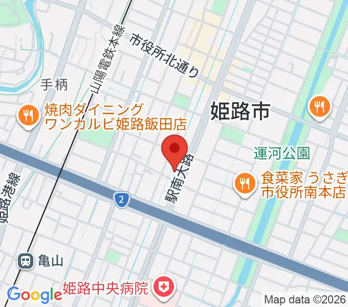カワイ姫路ショップの地図