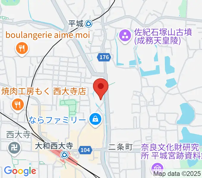 カワイ奈良ショップの地図