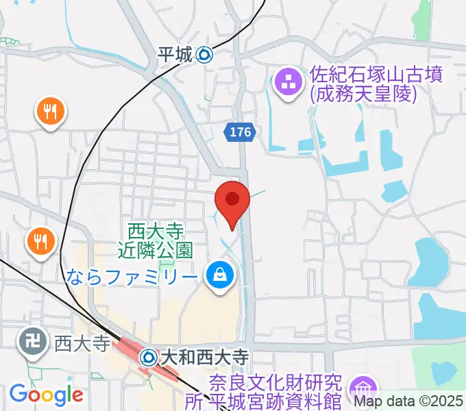 カワイ奈良ショップの地図