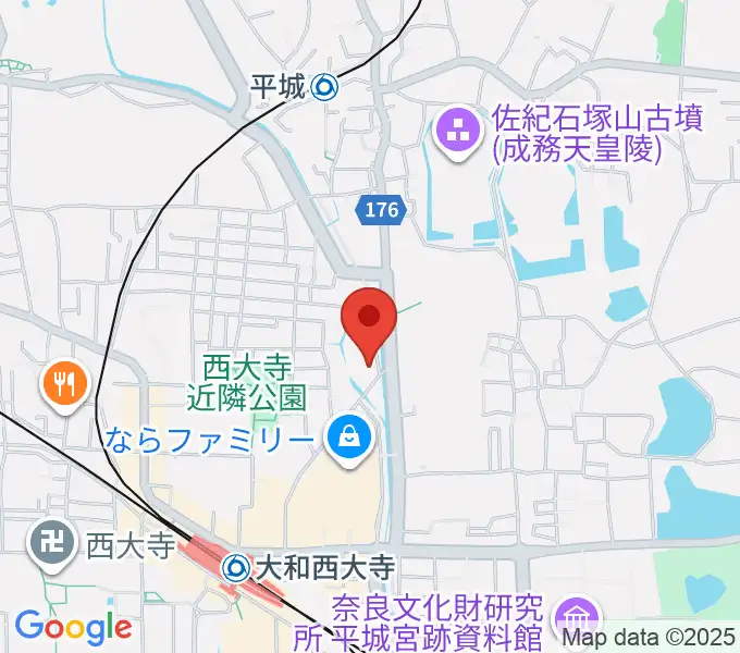 カワイ奈良ショップの地図