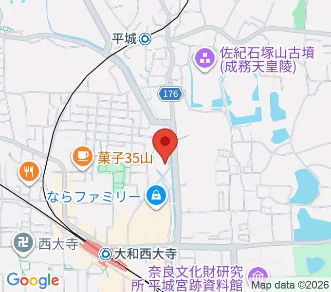 カワイ奈良ショップの地図