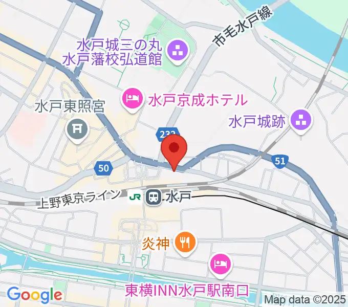 島村楽器 水戸マイム店の地図