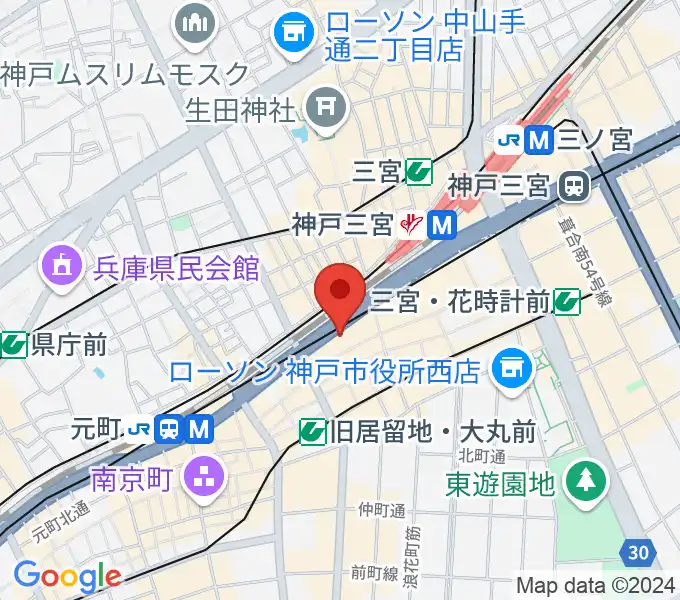 神戸三宮リードマンの地図