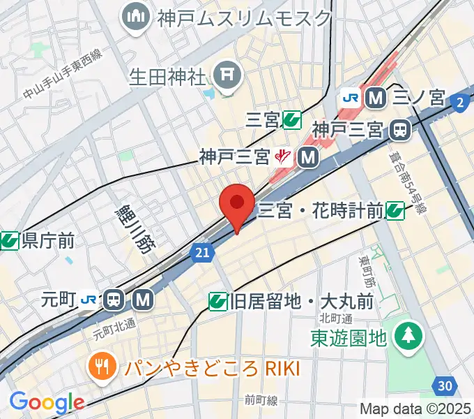 神戸三宮リードマンの地図
