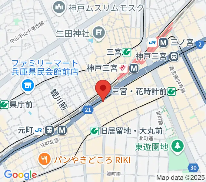 神戸三宮リードマンの地図