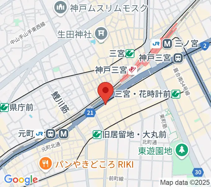 神戸三宮リードマンの地図