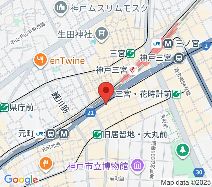 神戸三宮リードマンの地図