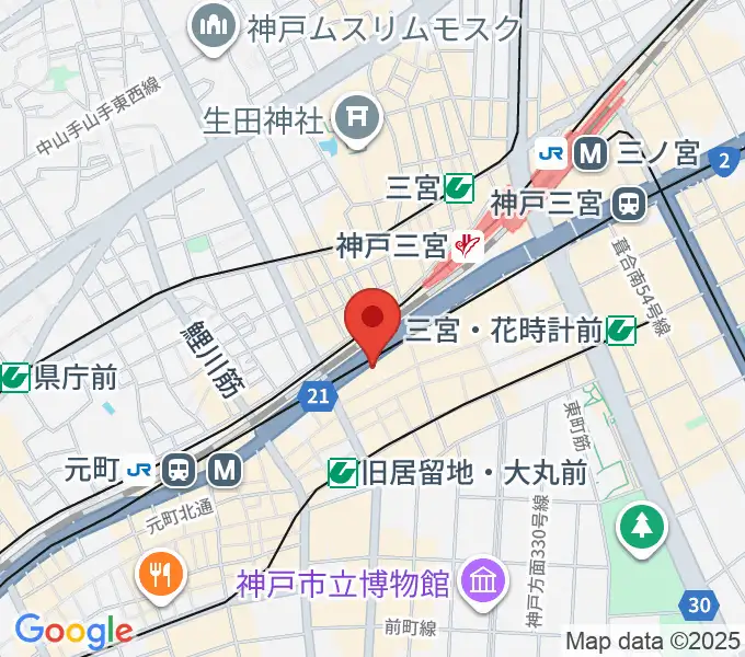神戸三宮リードマンの地図